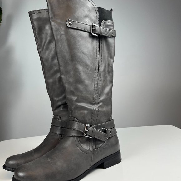 Call it spring under the knee boots gray size 11 - Picture 2 of 7